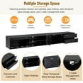 thumbnail image 6 of Harper & Bright Designs Modern TV Stand for 105 inch TV with LED Light, Wood TV Storage Cabinet with Glass Doors, Entertainment Center with 2 Drawers and APP Controlled for Living Room, Black, 6 of 20