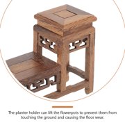 NUOLUX Indoor Plant Stand Wooden Flower Vase Stand for Room 5.62X4.91X2.36in 1Pcs