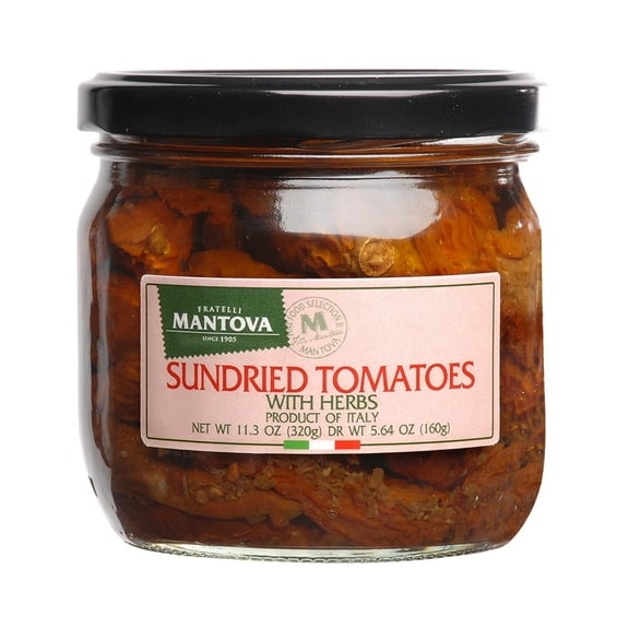Mantova Sundried Tomatoes with Herbs, 11.3 oz (Pack of 2)
