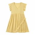 thumbnail image 3 of LIaqionyy Women's Plus Size Dress Hollow out V Neck Ruffle Sleeve Dresses A Line Flowy Summer Vacation Sundress, 3 of 6