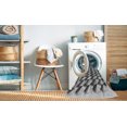 thumbnail image 2 of Ahgly Tapis d'Intérieur Lavable en Machine Carré Transitionnel Argent Platine Gris, 4 Pieds Carré, 2 of 7