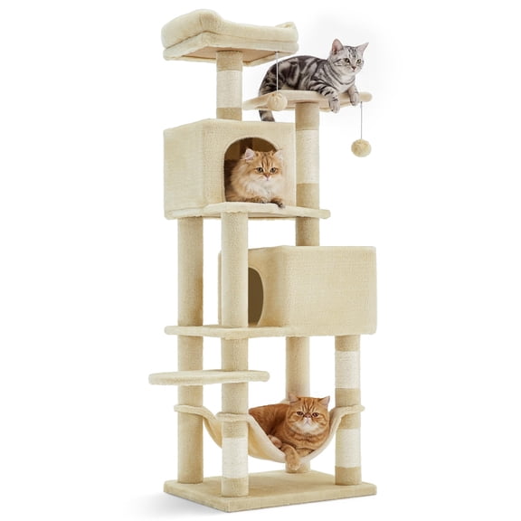 Rascador para Gatos SONGMICS HOME Torre Beige de Múltiples Niveles
