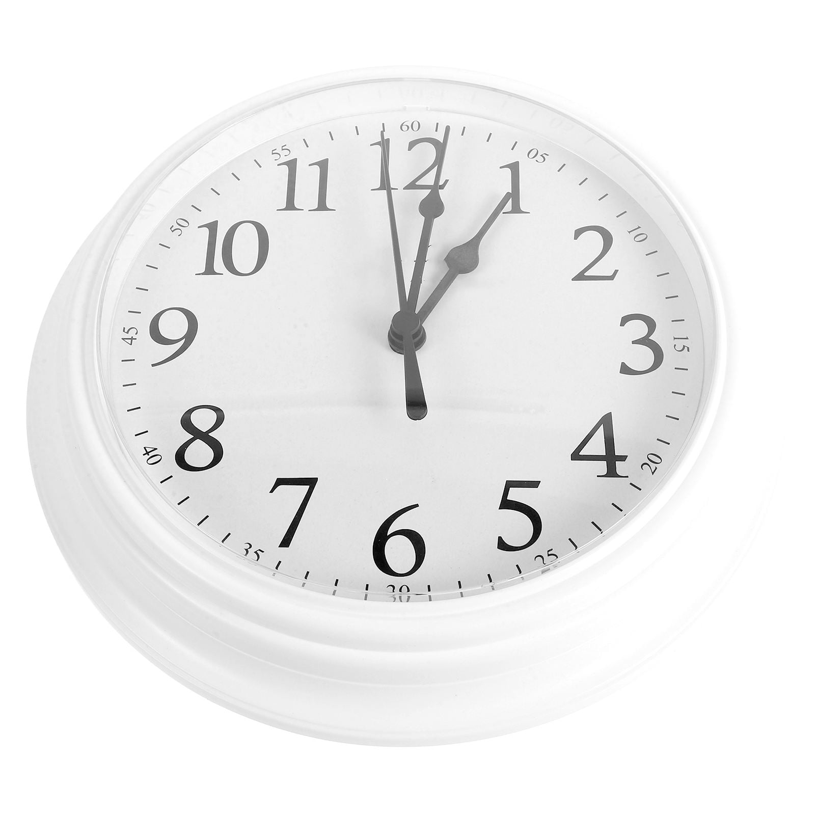 TABLZONE White Plastic Wall Hanging Clock Silent Design for Office and Household Decoration