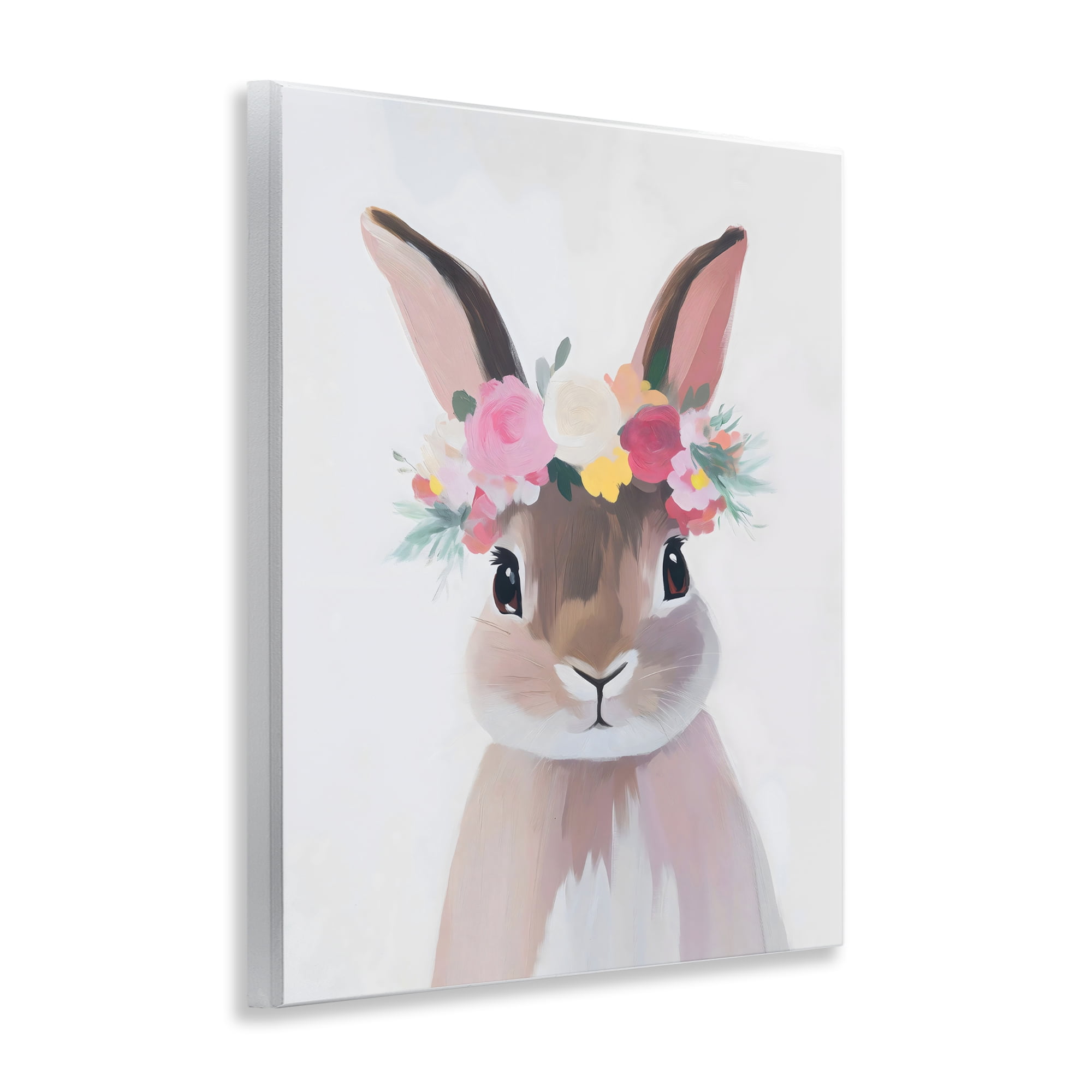 Stupell Industries Flower Crown Rabbit Wall Plaque Art, design by The Prints Vibe