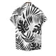 thumbnail image 4 of Mens Manga Corta Botón Abajo Camisas Gira Cuello Impresión Casual Blusa, Camisas de Verano para Hombre, 4 of 5