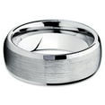 thumbnail image 2 of Silver Tungsten Wedding Ring,8mm Wedding Ring,Tungsten Wedding Ring,Tungsten Carbide Ring,Engagement Ring,Dome Ring, 2 of 4