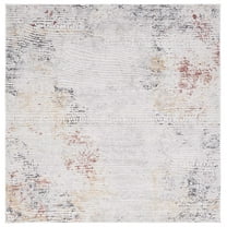 SAFAVIEH Vogue Jancis Abstract Area Rug, Beige/Blue Rust, 6'7" x 6'7" Square