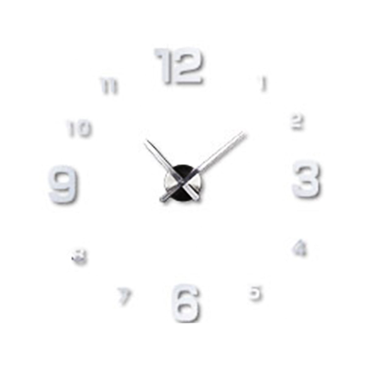 Stoneway Modern DIY Large Wall Clock Silent Quartz Sticker Home Office