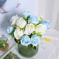 thumbnail image 3 of Bunch Artificial Roses Flowers 12 Heads Arrangement Silk Bouquet for Home Office Parties Bridal and Wedding Decoration, 3 of 5
