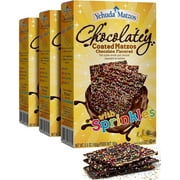 Yehuda Chocolate Covered Matzo with Colored Sprinkles, 3 Pack Fun Matzo, Great for Kids!