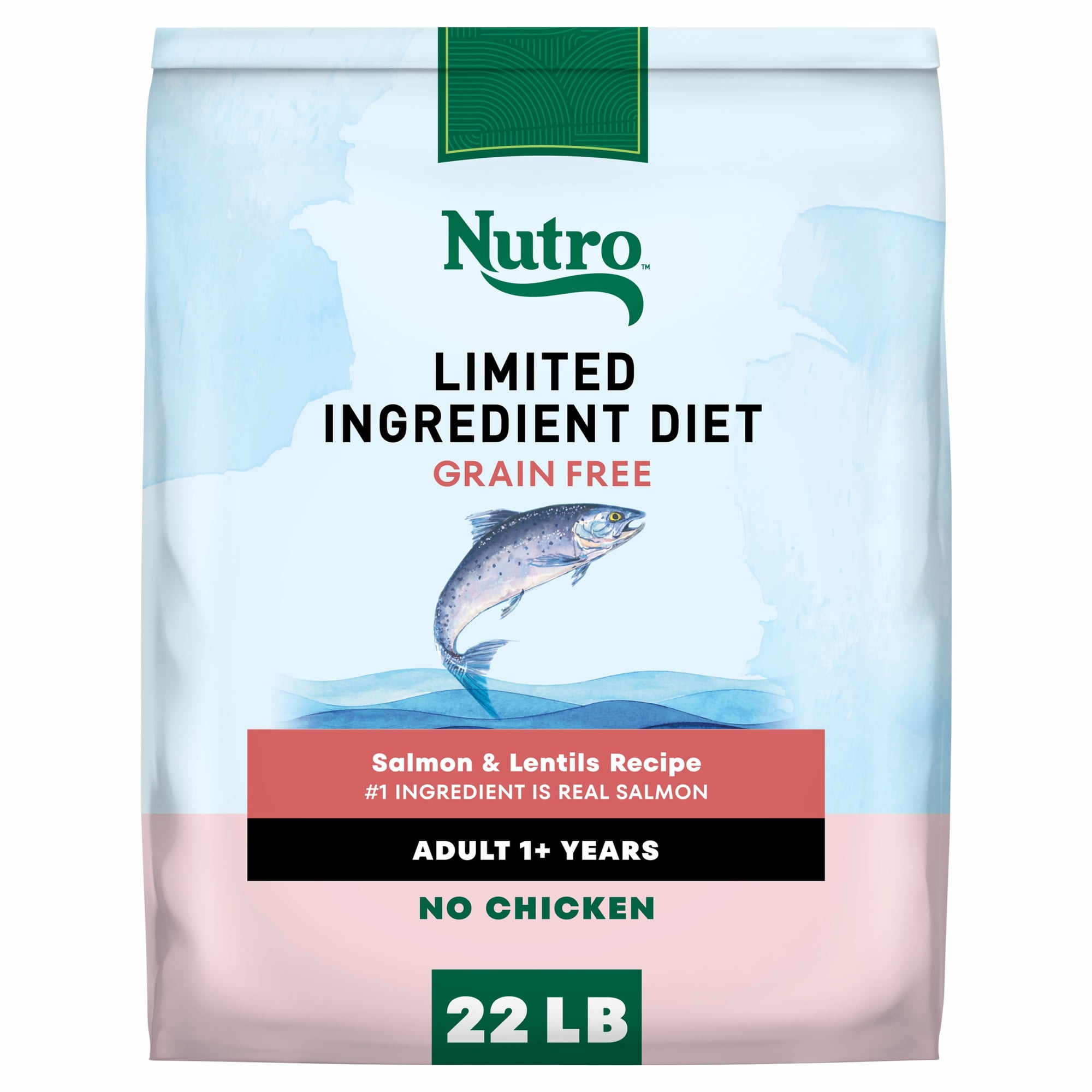 Nutro Limited Ingredient Diet Dry Dog Food, Salmon & Lentils Recipe, 22 lbs.