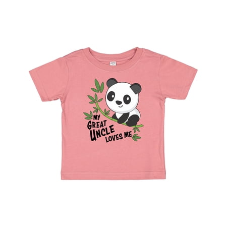 Inktastic My Great Uncle Loves Me Cute Panda Boys or Girls Baby T-Shirt