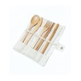 thumbnail image 2 of Set de 7 Cubiertos Portátil de Bambú Ecowood con Funda para Cocina Viaje Escuela, 2 of 9