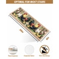 thumbnail image 4 of Retro Rooster Stair Treads for Wooden Steps Indoor Runner Rug Carpet, Farmhouse Animals Watercolor Floral 4 Pieces Peel and Stick Staircase Step Treads Covers Washable Throw Door Mats, 30"x8", 4 of 6