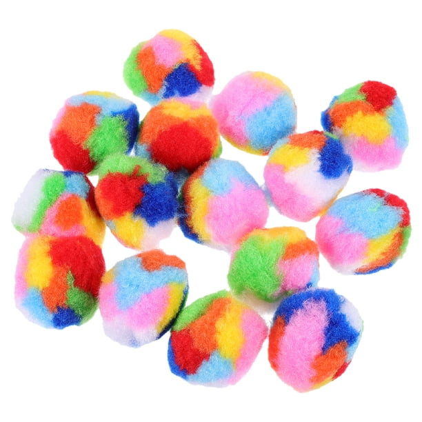 40 juguetes para gatos, pelotas de peluche arcoíris, divertidas pelotas interactivas.