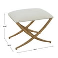thumbnail image 6 of Uttermost Expedition White Fabric Small Bench, 6 of 6