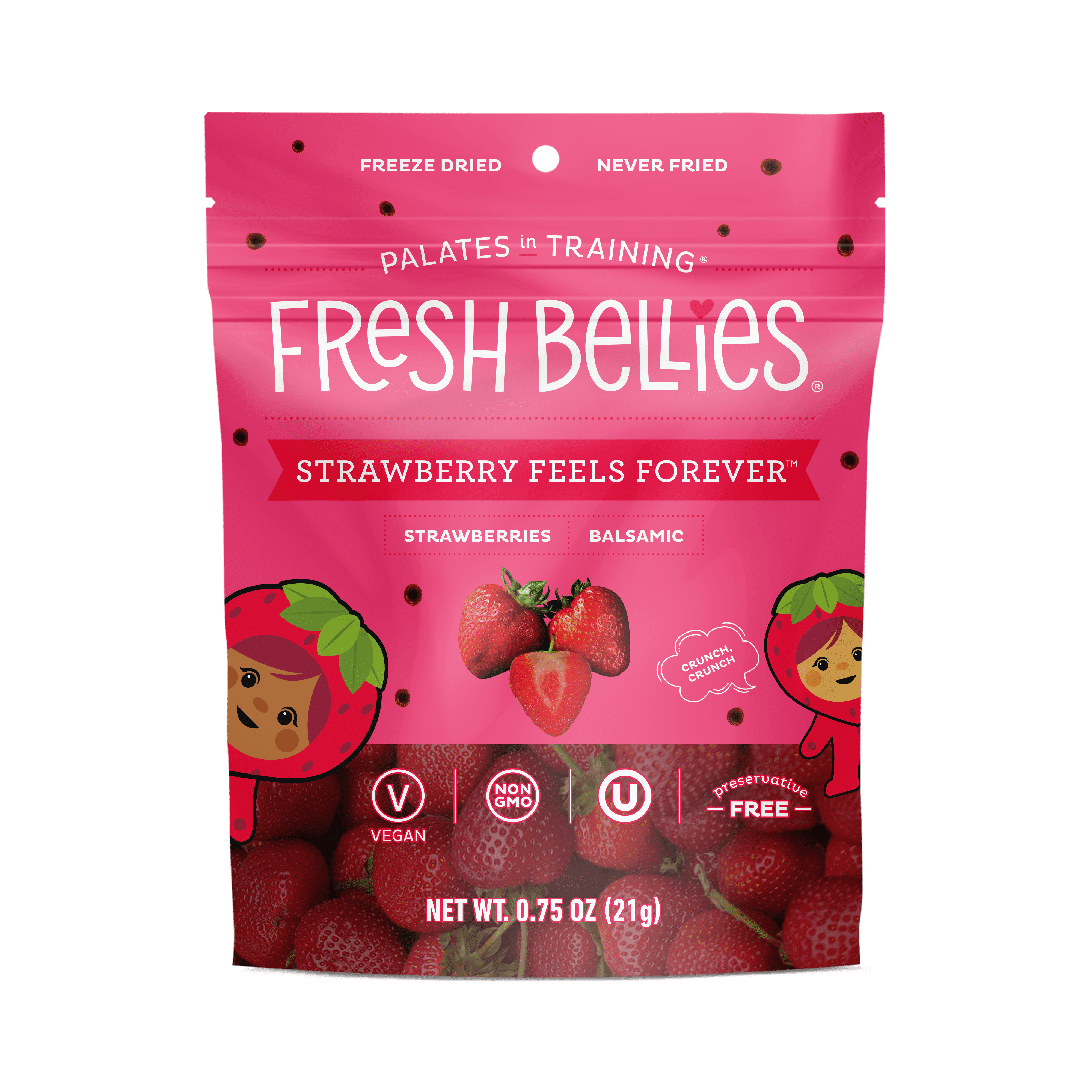 (2 pack) Fresh Bellies Toddler Treat, Strawberry Feels Forever, 0.75oz.