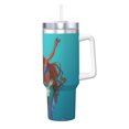 thumbnail image 1 of Taza de hielo Ariel de 40 oz con asa, taza aislada duradera que mantiene las bebidas calientes o frías, para deportes al aire libre, fitness, gran capacidad, talla única., 1 of 8