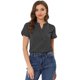 thumbnail image 1 of Blusa de oficina Allegra K Cuello en V Estampado de puntos Negro L, 1 of 6