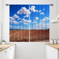 thumbnail image 1 of Brown Texture Kitchen Valances for Windows,Brown Rock Marble Texture Blackout Valances Curtains Multilayer Polyester Drapes for Kitchen Bedroom 1 Pack 52X18 Inches, 1 of 5