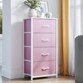 thumbnail image 6 of ModFusion Storage Fabric Dresser with 4-Drawers with Handle – Pink, 6 of 9