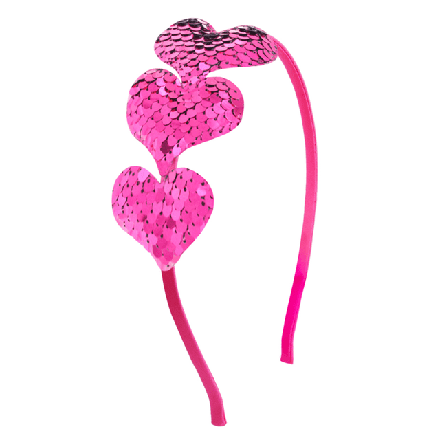 Diadema de corazón del día de San Valentín, aro de diadema de corazón de lentejuelas, accesorios para el cabello con corazón brillante MFZFUKR CPB-DE-LYY1005-5
