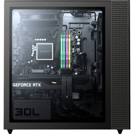 HP OMEN - Gaming Desktop - AMD Ryzen 5 5600G - 16GB Memory - NVIDIA GeForce RTX 3060 - 1TB SSD - Jet Black