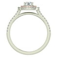 thumbnail image 3 of 0.90 CT TW Cushion Halo Diamond Engagement Ring Rose Gold Highlight 14K White Gold (G,I1), 3 of 5