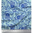 thumbnail image 1 of Soimoi Poly Georgette Fabric Leaves & Floral Artistic Print Fabric by Yard 52 Inch Wide, 1 of 1