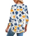 thumbnail image 3 of Jsaierl 3/4 Sleeve Tops for Women Summer V Neck Shirts Cute Print Petite Blouses Flowy Dressy T-shirts Top S-2XL, 3 of 4