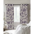 thumbnail image 4 of Purple Spring Floral Kitchen Curtains Summer Botanical Farmhouse Cafe Short Curtains for Bathroom Blackout Window Curtain Grommet Small Window Treatment Drapes for Bedroom Living Room 27.5"x39"x2, 4 of 9