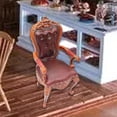 thumbnail image 4 of Rushawy 1/12 DIY Scene Dollhouse Chair for Dolls House Furniture Brown, 4 of 9