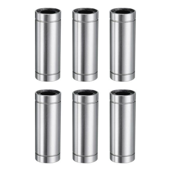 Uxcell 6Pcs LM12LUU Rodamiento Lineal 12mm Agujero 21mm OD 57mm Longitud para Máquina CNC Impresora 3D
