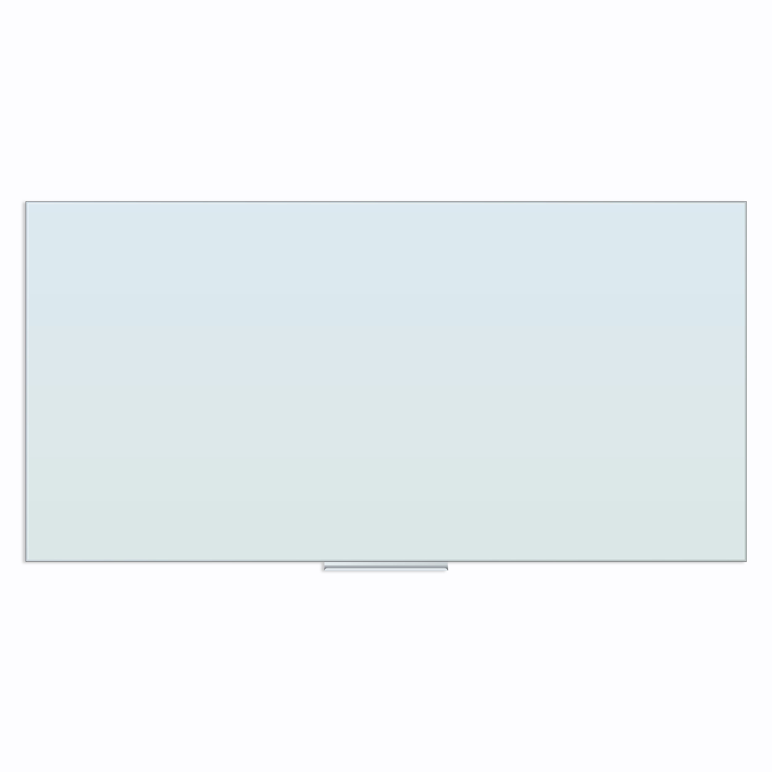 U Brands Floating Glass Dry Erase Whiteboard, 70" x 35", White Surface
