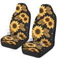thumbnail image 4 of Jeiento Sunflower Car Seat Covers Car Front Seat Cushion 2 Pack Auto Seat Cover Automotive Interior Protection Fit for Most Cars Sedan Truck SUV Van, 4 of 7