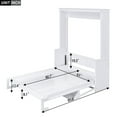 thumbnail image 5 of Harper & Bright Designs Queen Size Murphy Bed with Storage Shelf, Cabinet Beds Foldable Wall Bed Frame for Guest Room Home Office, White, 5 of 16