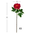 thumbnail image 2 of 3PCS Peonies Artificial Flowers 24'' Faux Silk Flowers Real Touch Fake Flowers for Home Floral Arrangements Centerpiece Wedding, Red, 2 of 5