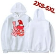 thumbnail image 3 of FUNIER Mens Christmas Hoodie Sweatshirt Christmas Love Printed Cotton up to Size 5XL Hooded, 3 of 4