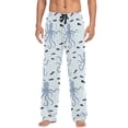 thumbnail image 7 of FORMRS Mens Pajama Pants with Pockets Cotton Sleepwear Lounge Bottoms Sizes S-2XL, Blue Octopus Pattern, 7 of 7