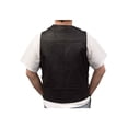 thumbnail image 2 of Redline Leather Men's Leather Black Piping Motorcycle Riding Vest M-2200BR (M), 2 of 2