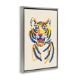 thumbnail image 4 of Tiger Roar Watercolor Gray Framed Floater Canvas Wall Art, design by Karolina Sato, 4 of 10
