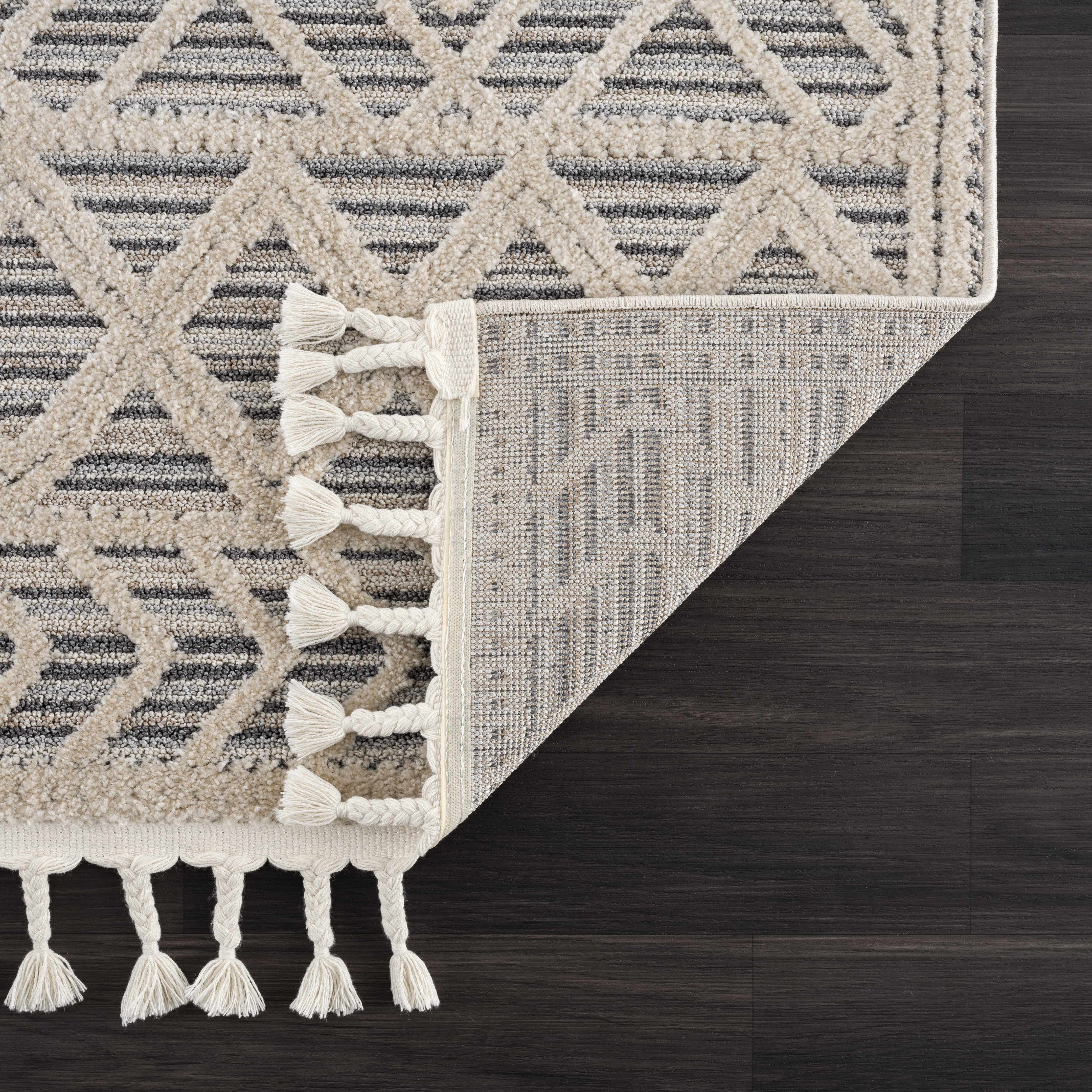 BoutiqueRugs Magnolia Contemporary, Transitional Area Rug - Beige, Light Blue, Cream - 7'10" x 10'