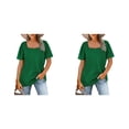 thumbnail image 1 of Guardurnaity Camiseta de algodón para mujer, Top informal plisado, para oficina, viajes, senderismo, Camping, deportes, moda, verano, primavera, Type1 NO1, 1 of 6