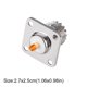 thumbnail image 2 of Adaptador hembra UHF de 2 piezas, conector coaxial coaxial RF, convertidor de UHF a KFD con 4 orificios de montaje Scienceny EL4642-00B, 2 of 2