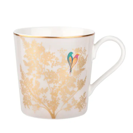 Sara Miller Mug – Chelsea Collection – Gold / White / Light Grey – British from Portmeirion