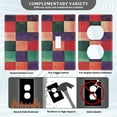 thumbnail image 3 of Yayeee Duplex Wall Plate 1-Gang 4.5"x2.7" Home Receptacle Light Switch Decorative Outlet Cover, Red and Purple Plaid Pattern, 3 of 7