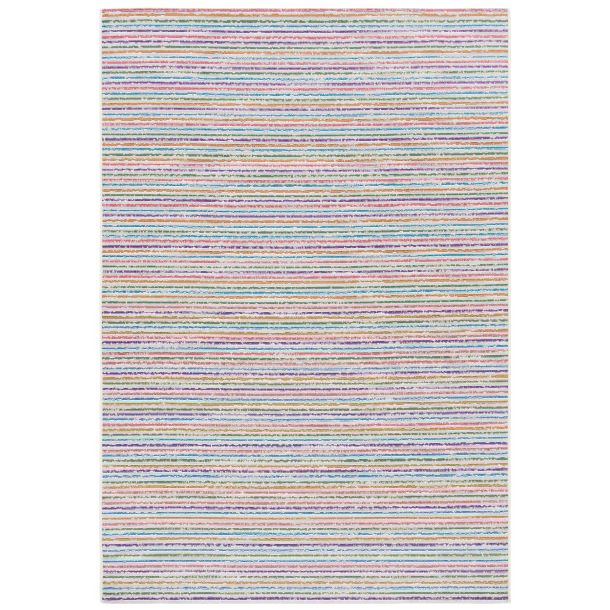 thumbnail image 5 of SAFAVIEH Summer Tracy Striped Indoor/Outdoor Area Rug, Ivory/Blue, 4' x 6', 5 of 9