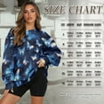 thumbnail image 6 of Xoenoiee Blue Butterfly Print Oversized Sweatshirts for Women Crewneck Sweaters Pullover Comfy Hoodies Fall Outfits Fashion 2025 Winter Clothes, Size S, 6 of 7
