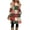 Red, variant on EANJE Christmas Women Dresses Christmas Print Crewneck Tunic Midi Dress Long Sleeve Curved Split Hem Swing Dress Lightweight Trendy Autumn Holiday Wear Outfits with Side Pockets Red XL