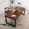 thumbnail image 4 of Wood Standing Office Desk Legs Long Vanity Executive Computer Desks Bedroom Shelf Escritorios De Ordenador Modern Furnitures My Lux Decor Round, 4 of 24